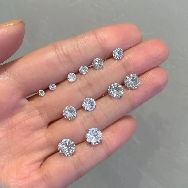 Bông Tai Đinh tán ALCADEN, dành cho phụ nữ, Bông tai Zircon 5A, Bông tai thời trang nhiều lớp, Zircon khối mịn, dành cho phụ nữ