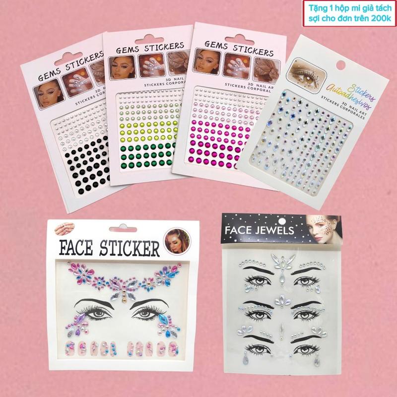 Đá Acrylic có sẵn keo dán dùng đính mặt makeup đính tóc hoá trang làm nail...