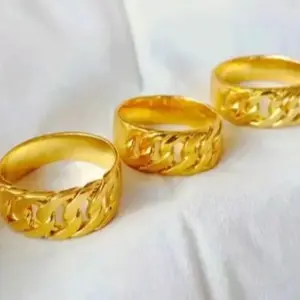 CINCIN BERLAPIS EMAS24k TITANIUM TIDAK LUNTUR