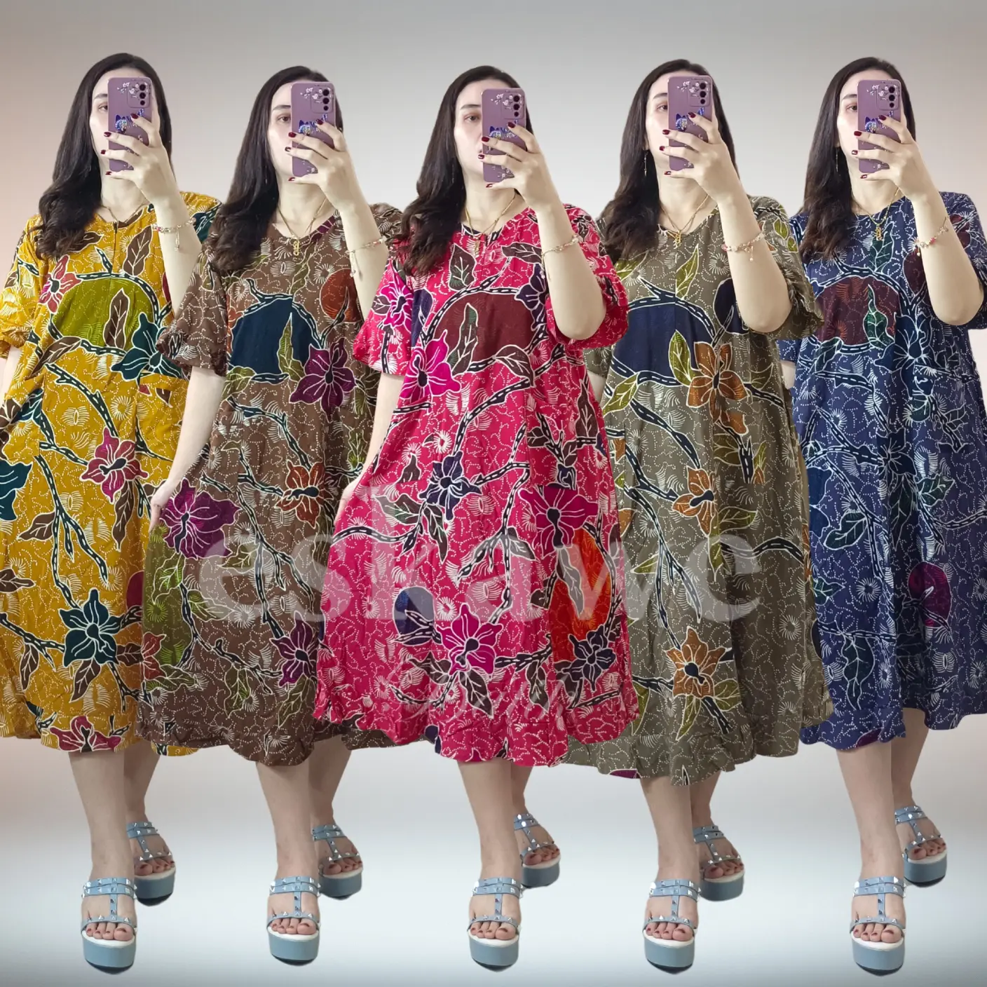 Daster Kekinian Terbaru Kombinasi Batik Tulis Busui Rayon Premium Dress Wanita Lengan Ibu Hamil Menyusui Kain Katun Nyaman Santai - Eskawe Batik