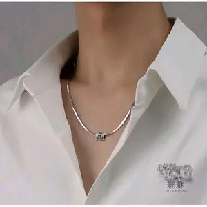 BTC KALUNG TITANIUM SILVER LIONTIN TRIBAL PRIA WANITA ANTI KARAT TERMURAH