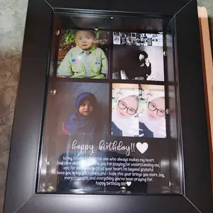 KADO GRID Foto Frame + LED | FairyGift.id by Siscraft 12 Foto Pigura / 2 foto / 4 foto / 5 foto / GIFT FRAME / Kado Ulangtahun / Wisuda / Graduation/ Pernikahan / Anniversary / Foto GIFT BOX