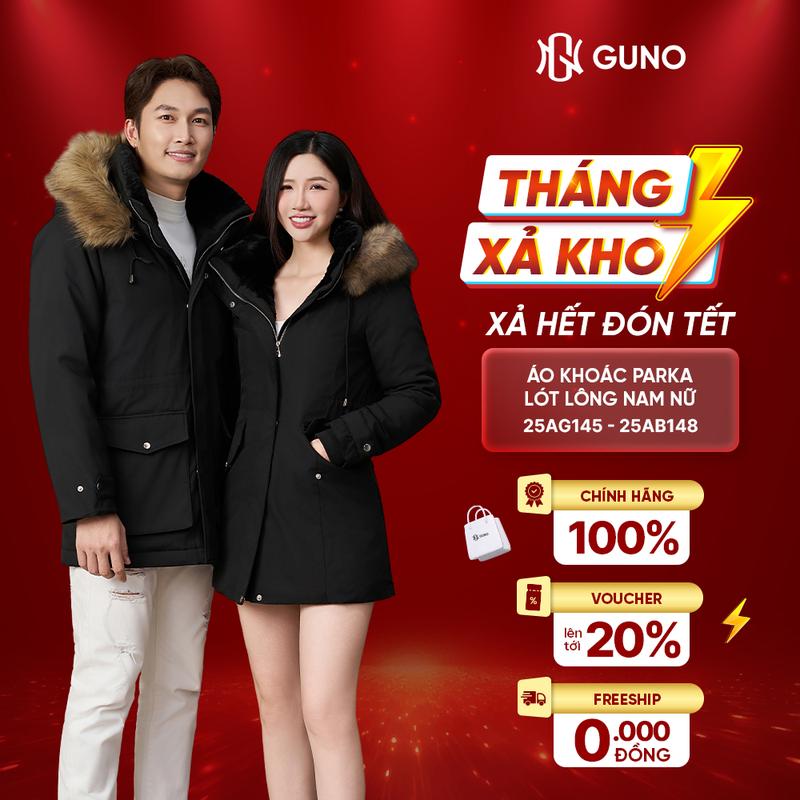  GUNO-Áo khoác Parka NAM NỮ lót lông cao cấp siêu ấm thời trang SP5 Top| 25AG145 25AB148 
