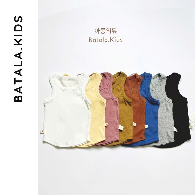 Áo sát nách cho bé Batala Kids, Áo ba lỗ bé trai và bé gái lượn tôm dễ thương cá tính phong cách Hàn Quốc cho bé từ 10-22kg BA LỖ TĂM