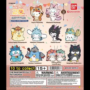 Monster Hunter x Sanrio Capsule Rubber Mascot Bandai Gashapon
