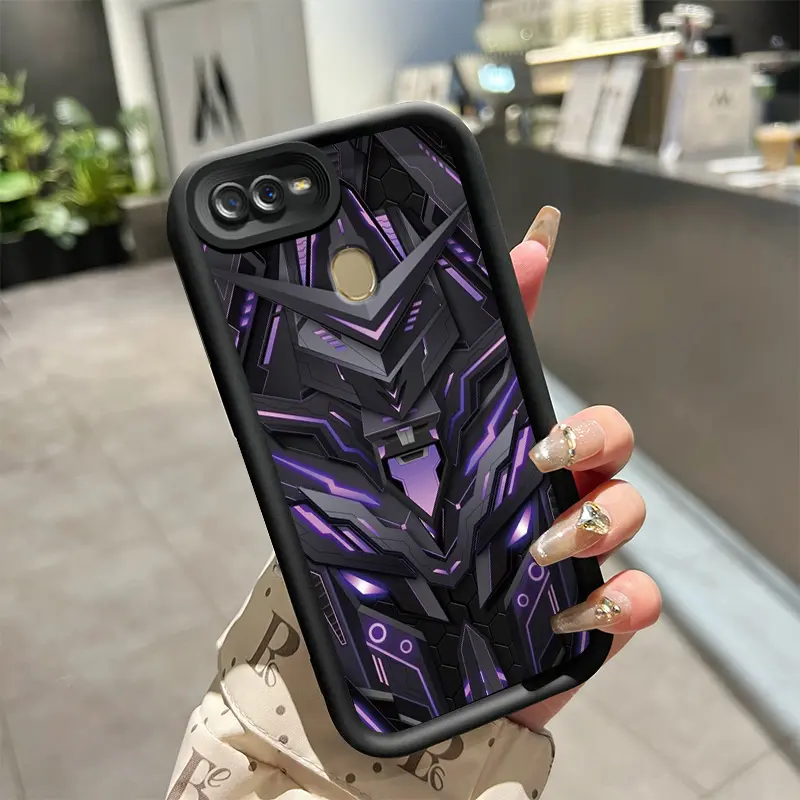 Casing Hp untuk OPPO A7 OPPO A5s OPPO A12 OPPO A12S A11k Case keren pola mecha Softcase baru Casing HP pelindung silikon lembut Kesing 0