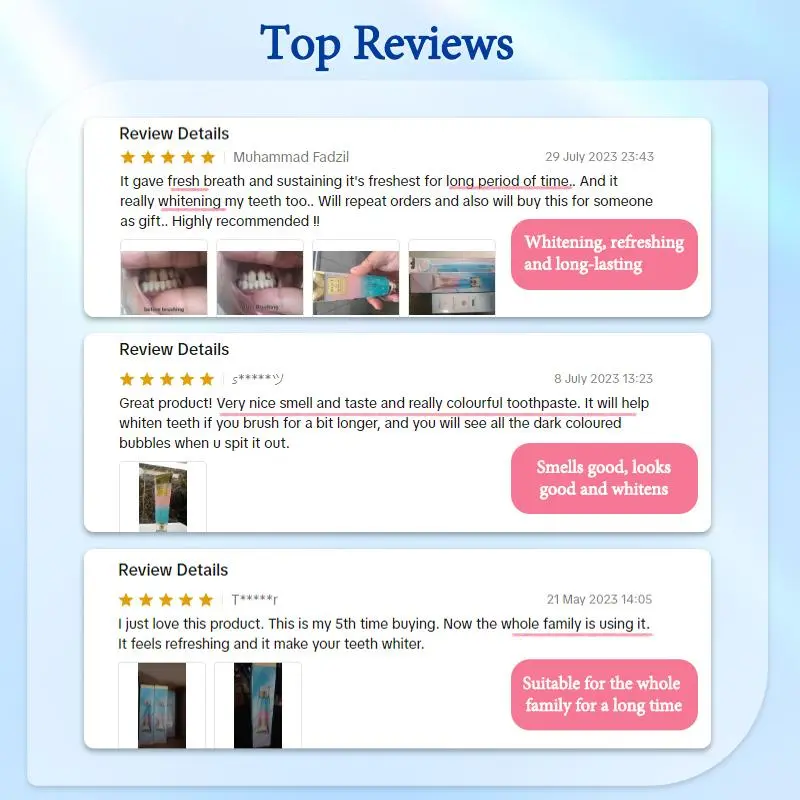 【Hanya untuk 1000 pengguna pertama】Pasta Gigi Probiotik  Niacinamide 【Tripel Whitening】 Pasta Gigi Penghilang Noda untuk Koreksi Warna Gigi, Gigi Sehat & Gusi & Karang Gigi Mulut Memutihkan 7