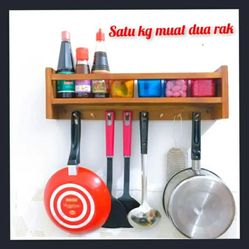 Rak Dinding Cantolan Kayu Mahoni Pilihan Ukuran 35x13x9,5 cm