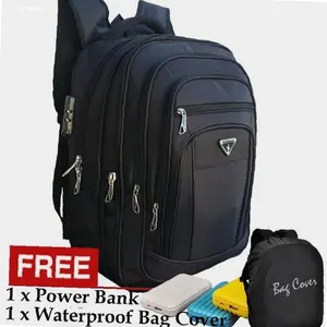 [JURAGAN TAS] POLO USB ORI POLO BACKPACK IMPORT SIZE 20 INCHI JUMBO TAS RANSEL PRIA EXPANDING SMARTLOCK ANTI MALING DENGAN KUNCI + BAG COVER | Kekinian