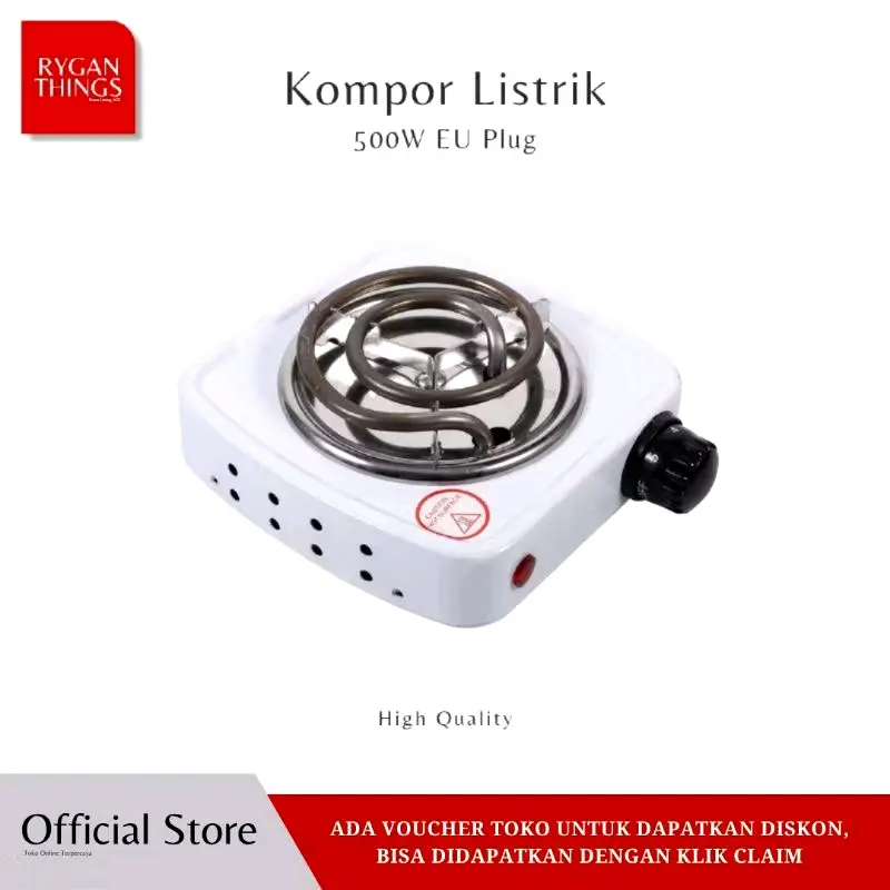 Kompor Listrik Pemanas Kabel Mini 500 Watt EU Plug Portable Taffware ...