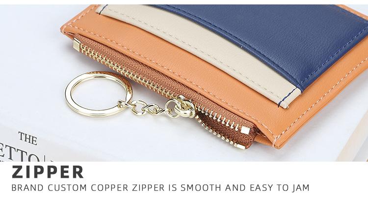 Product Introduction of Baellerry Womens Korean Style Patchwork PU Zippered Key Holder Multiple Card Slots Compact Wallet 19