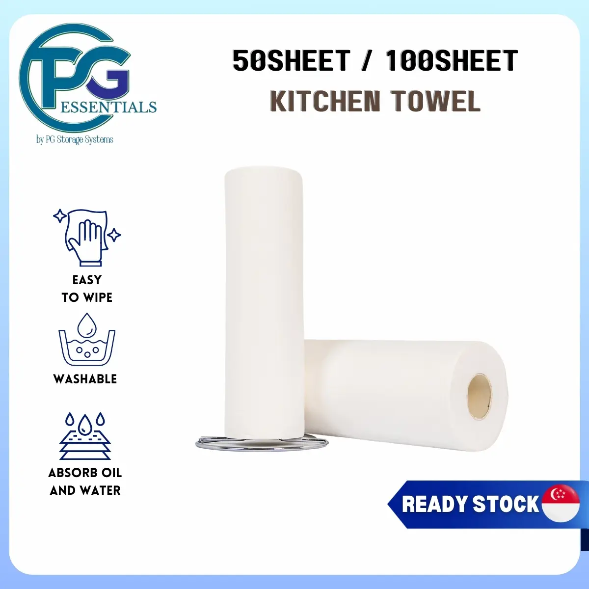 50 sheet / 100 sheet Washable Cleaning Kitchen Towel Wipes