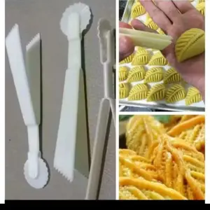 1 pcs Jepit nastar Daun Dengan Roda Pemotong/ Jepit Nastar Daun Plastik Kitchenware