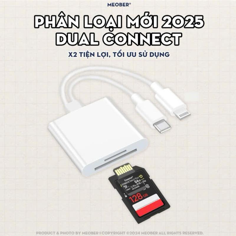  Đầu đọc thẻ nhớ adapter đọc thẻ SD MicroSD dành cho điện thoại Type-C & Lightning to USB 3.0 tốc độ cao by MèoBer 