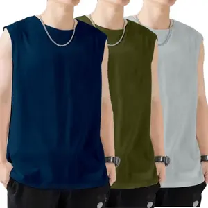 Baju Kaos Singlet Polos 3PCS Pria Kaus Lekbong Laki Paketan 3 pcs Tanktop Murah Cowok