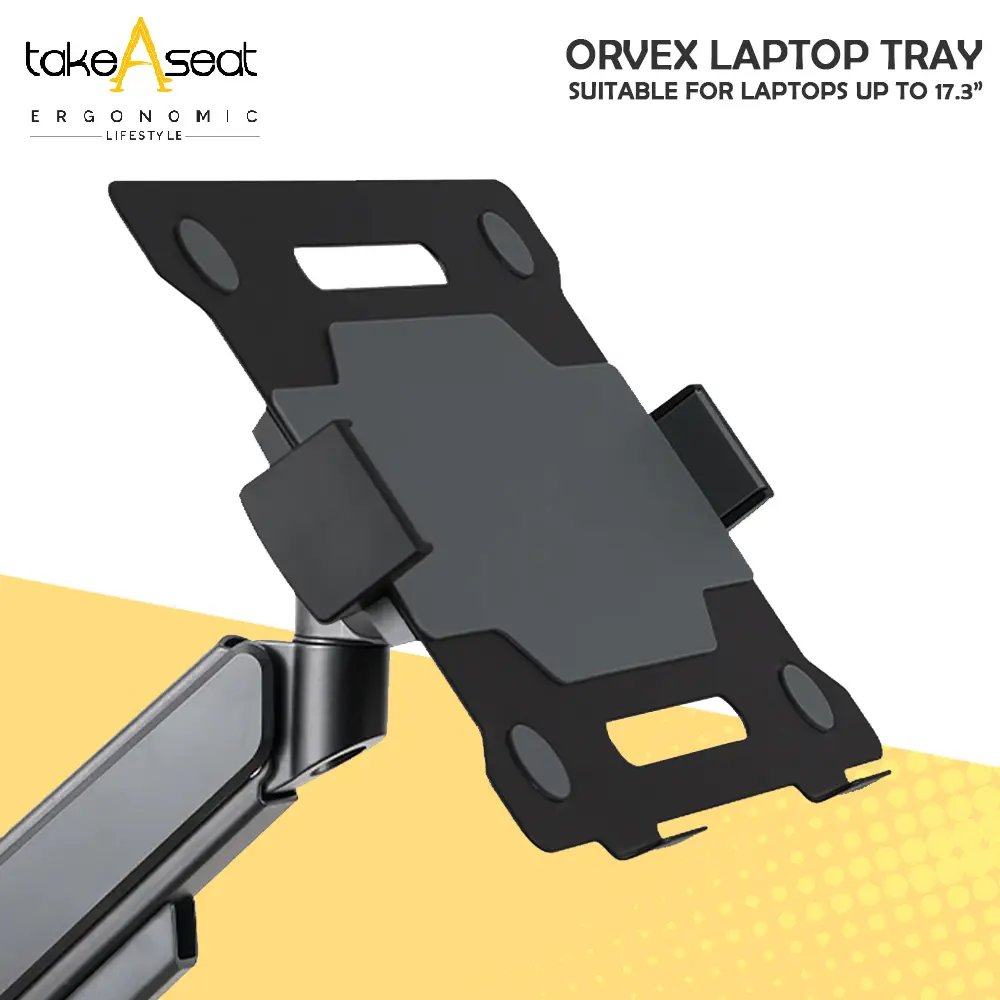 TakeAseat ORVEX Laptop Tray | For Laptop Size up to 17.3 Inch | Laptop Holder | Laptop Mount  VESA Mount
