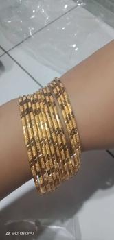 Product Review of gelang kroncong set 12 motip bambu 6 motip cantik maret edisi eid mubarok mewah Emas Gold from 💓**💖 0