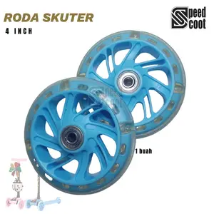 Roda Skuter Otoped Anak Diameter 4 inchi 100mm Bearing 8 mm