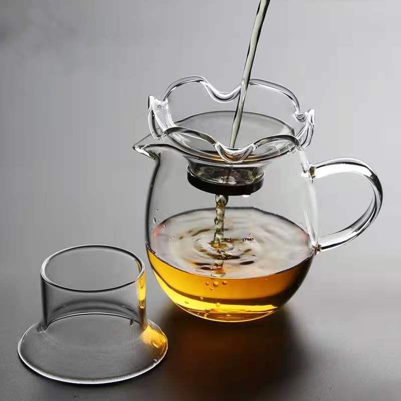 Heat-Resistant Glass Tea Funnel Tea Filter Tea Strainer Fair Mug Tea Separator Funnel Stainless Steel Screen Filter Tea Ceremony Utensils Wholesale 2