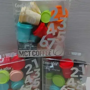 Cool-Vita 1 Big Box MCT Coffee Capsule isi 14 Kapsul - Minuman Kopi Latte 7 Varian Rasa Mulai 12 Tahun dan Dewasa | Kopi Kapsul Medium Chain Triglyceride Membantu Fokus dalam aktivitas sehari-hari dan lebih bertenaga | BPOM & HALAL