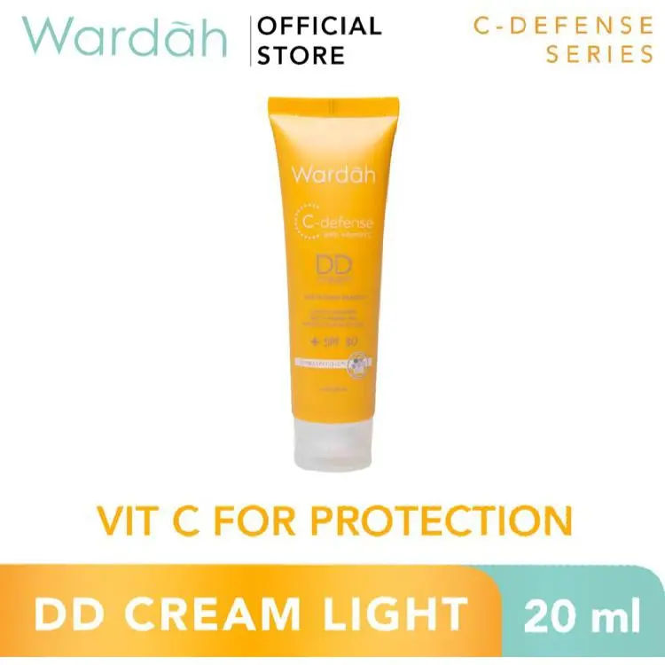 WARDAH C-Defense DD Cream 20 ml - Alas Bedak untuk Mencerahkan dan Meratakan Warna Kulit - Dilengkapi dengan HiGrade Vitamin C dan SPF 30 PA+++ - Skincare 2