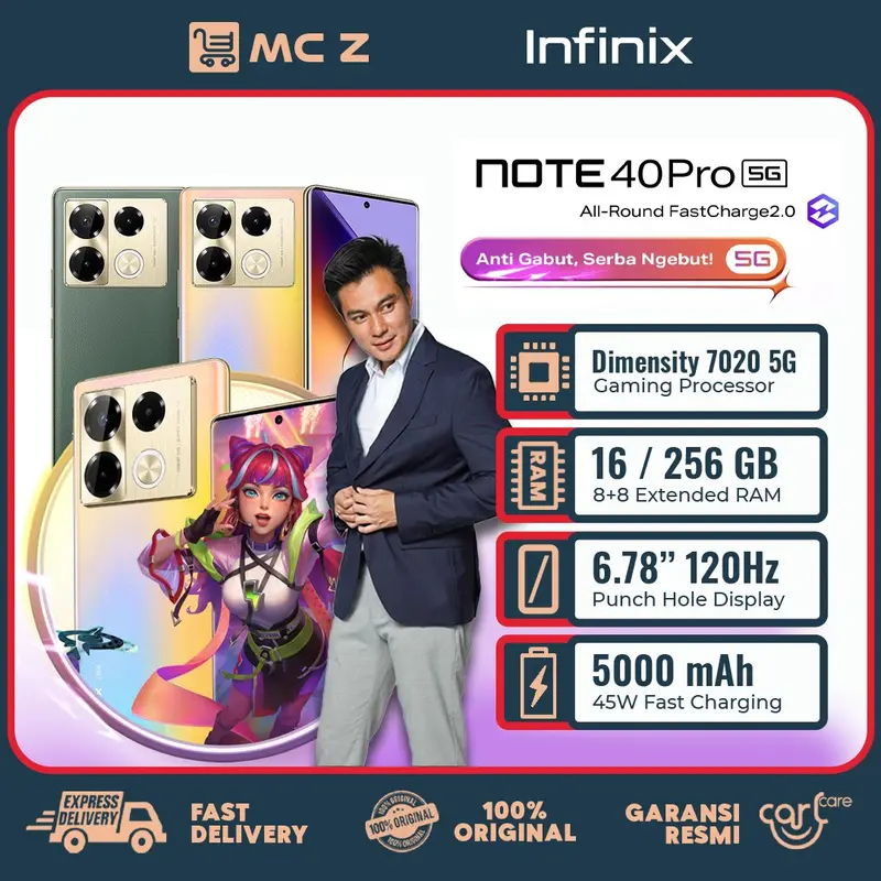 [Exclusive BaimWong] Infinix Note 40 Pro 5G 8/256 Garansi Resmi 0