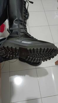 Product Review of PINKEY P052 Sepatu Boots Wanita Sepatu Martin Tinggi Sebetis Shoes from n**u 1