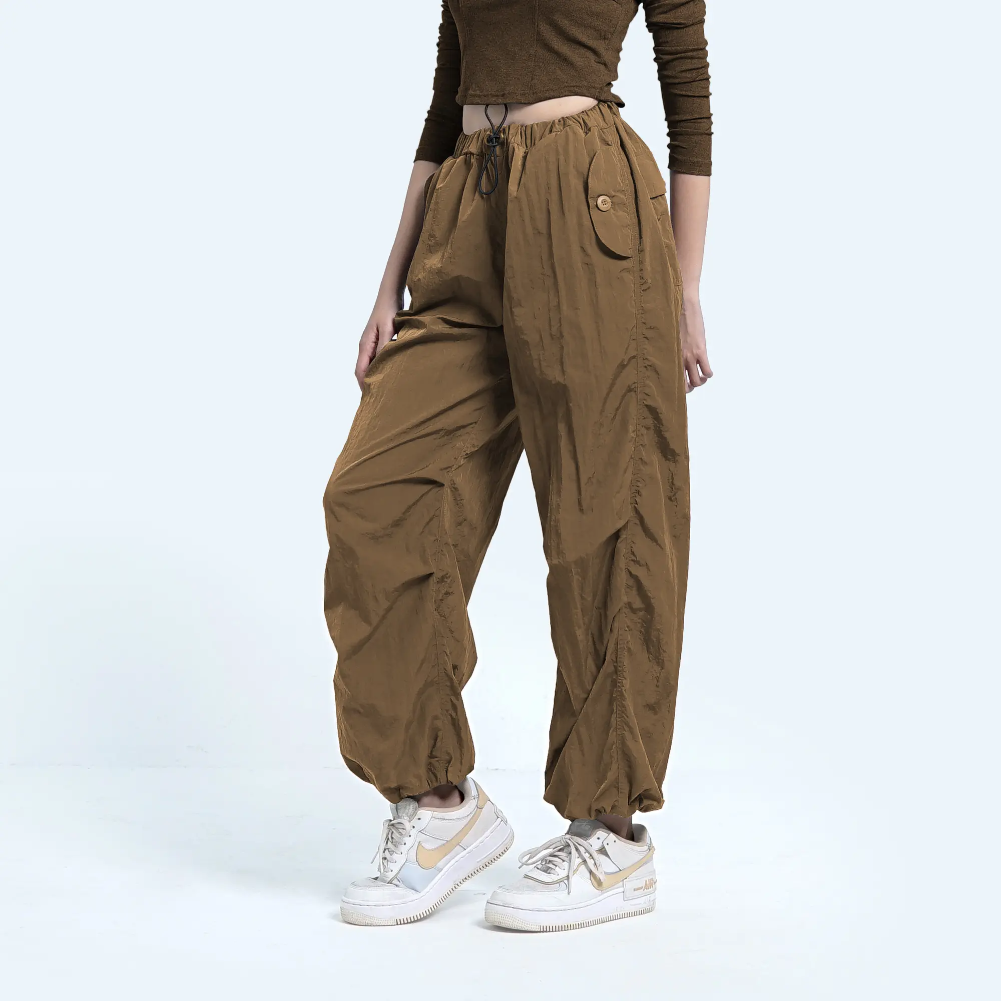 BELININE TARA Celana Cargo Wanita Jogger Pants Bahan Parasut Premium