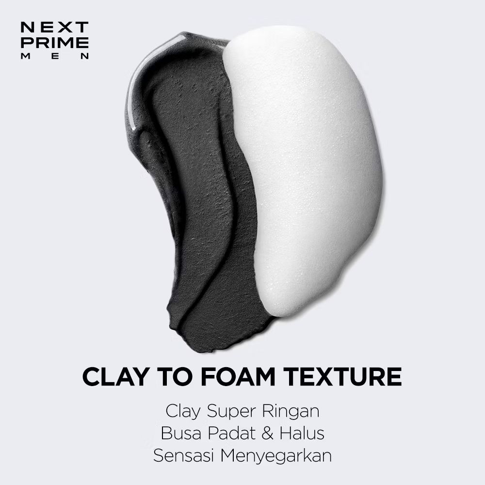 [bundle 2 in 1] Next Prime Men Combo Facial Wash - Day Brightening & Night Deep Clean - Sabun Wajah Pria untuk Kulit Cerah dan Bersih