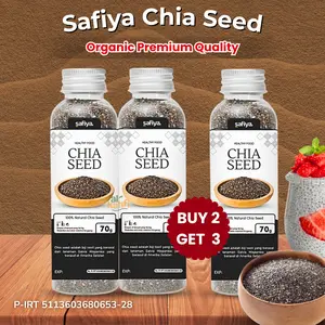 Safiya Chia Seed 70 Gram Kemasan Botol Chiaseed Organik Asli Mexico