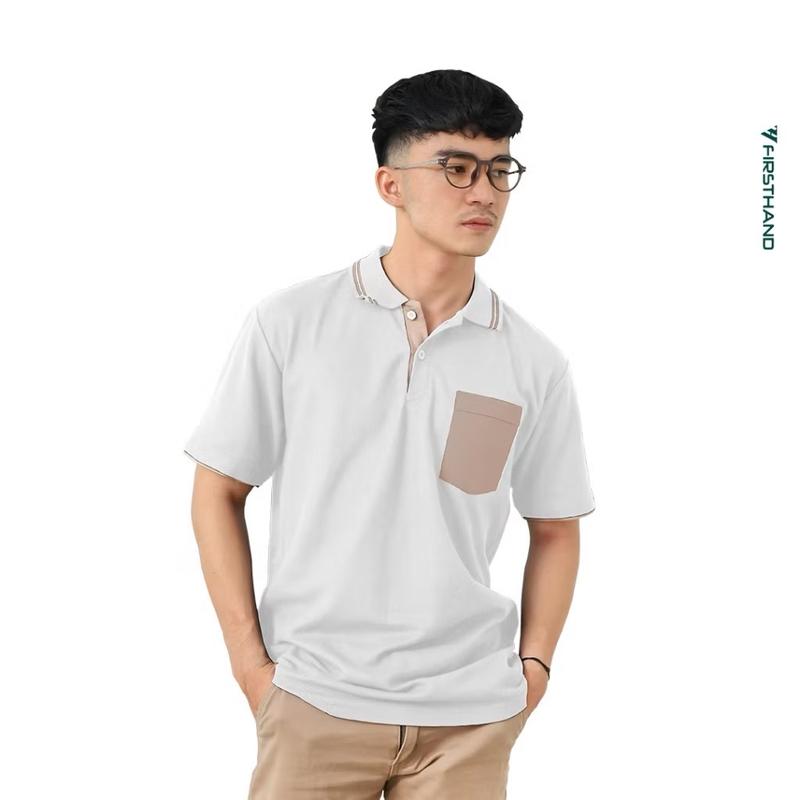 Firsthand Baju Polo Morgan Putih Kaos Pria Berkerah Casual 6