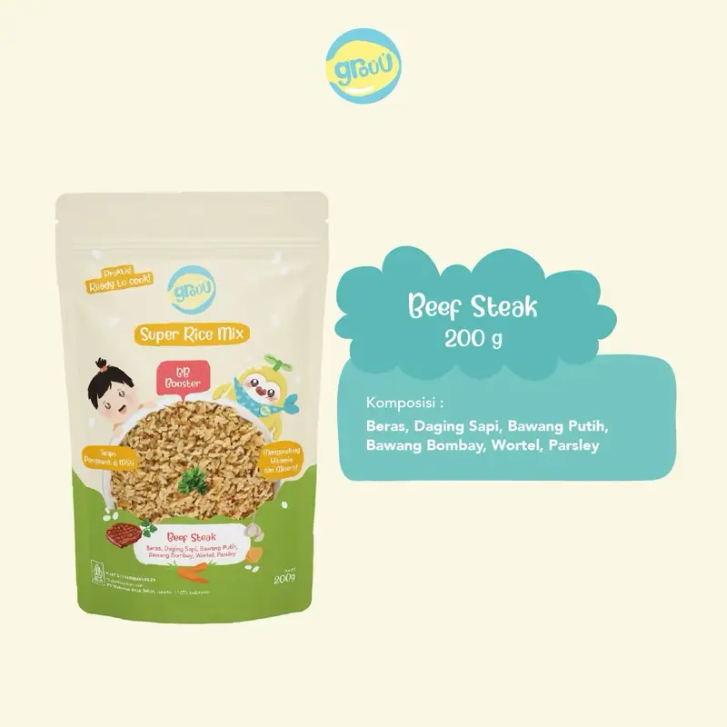 GROUU Super Rice Mix 200g - Beras Mpasi - Nasi Instan No Msg 5