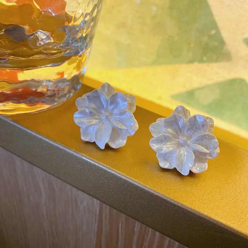 Anting Korean Style Model Tusuk Bunga Tindik Flower Earrings Accesories Fashion Aksesoris Anting AS Grosir E45 6