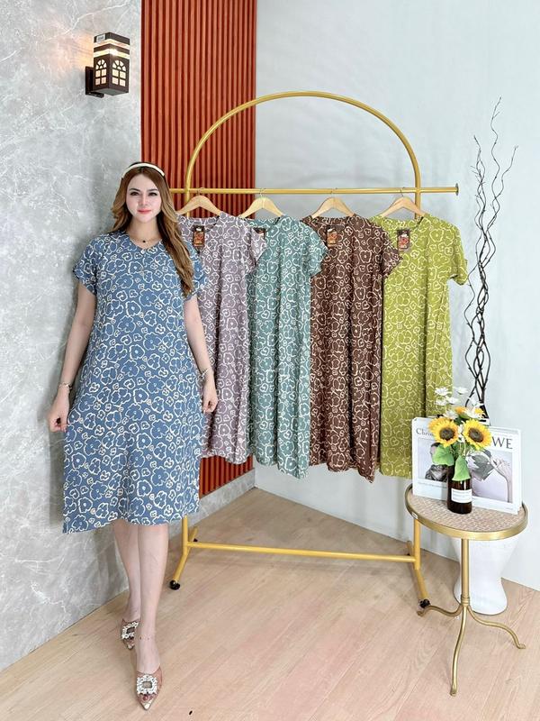 BatikKM Paket Usaha Daster Ibu 100 rb isi 3 pcs (DIKIRIM RANDOM ) Bahan Rayon Busui Friendly  Nyaman Kancing d aster Cantik  kekinian Menyusui  Pekalongan Bumil Hamil Katun 7