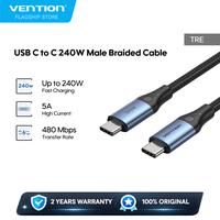 Gambar Vention Kabel USB 2.0 Type C to C 5A PD 3.1 240W Fast Charging 480Mbps Data Cable 1M 2M - TRE - BLACK, 1M dari Vention Flagship Kota Administrasi Jakarta Utara 1 Tokopedia
