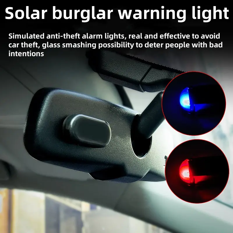 Car mimics camera anti-theft lights, solar powered automatic charging can hang windows, beautiful and attractive
