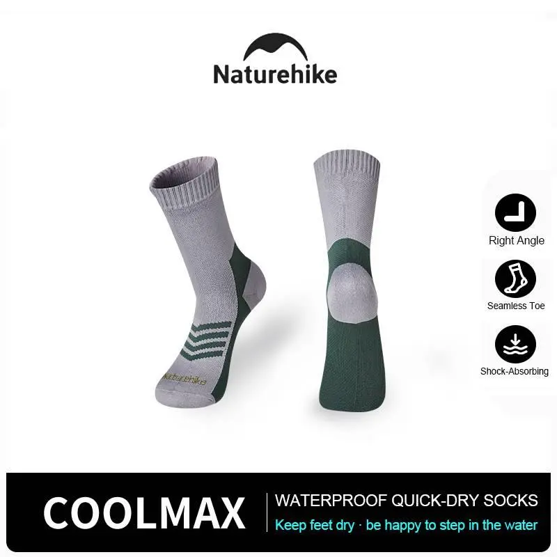 Naturehike Outdoor Creek Tracing Socks COOLMAX Quick-Dry Waterproof Socks Right-angles Shock Absorbing Sports Socks Nature Hike CYY2421ZI012