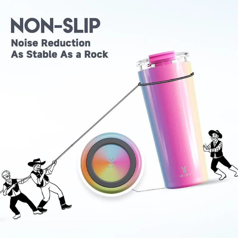 【 Meoky Tumbler 】 24 Oz Car Water Bottle, Cute Water Bottle, Tumbler, Made Of Food Grade Stainless Steel Material, Non-Slip Bottom, Two Drinking Design Coffee Cups, Can Keep Warm For 8 Hours Or Cool For 24 Hours, Holiday Gift （Father's Day） 4