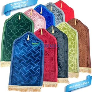 Sajadah Kecil Kubah Foam Anti Slip 35x65cm/ Arbain/ Souvenir Haji Umroh Tahlilan Pernikahan
