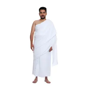 AL-LIS STORE PERLENGKAPAN UMROH BAJU IHROM DEWASA KAIN IHROM PRIA BAHAN HANDUK IHRAM TEBAL ADEM Putih Polos Cotton TC/PE Kualitas Super