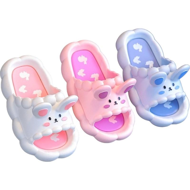 Sandal Anak Cewek Bisa Couple PVC002  Sandal anak Cewek Dengan Motif Kelinci Yang Imut ,Anda juga Bisa Couple Bersama Anak Anda Sandal Fashion Untuk Anak Ini Cocok Untuk Di pakai di Berbagai Kegiatan,warna Biru Pink Putih ,ukuran 24-25 sampai 38-39 0