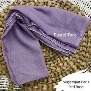 Hijab Segi empat PARIS JADUL Anti Letoy Bisa Untuk Sekolah Warna Taro / Lavender / Lilac / Purple - PERMATA CAHAYA KERUDUNG