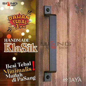 Handle Gagang Pintu Besi Minimalis Elegan Kuat Modern 2 Pintu Rapi Klasik