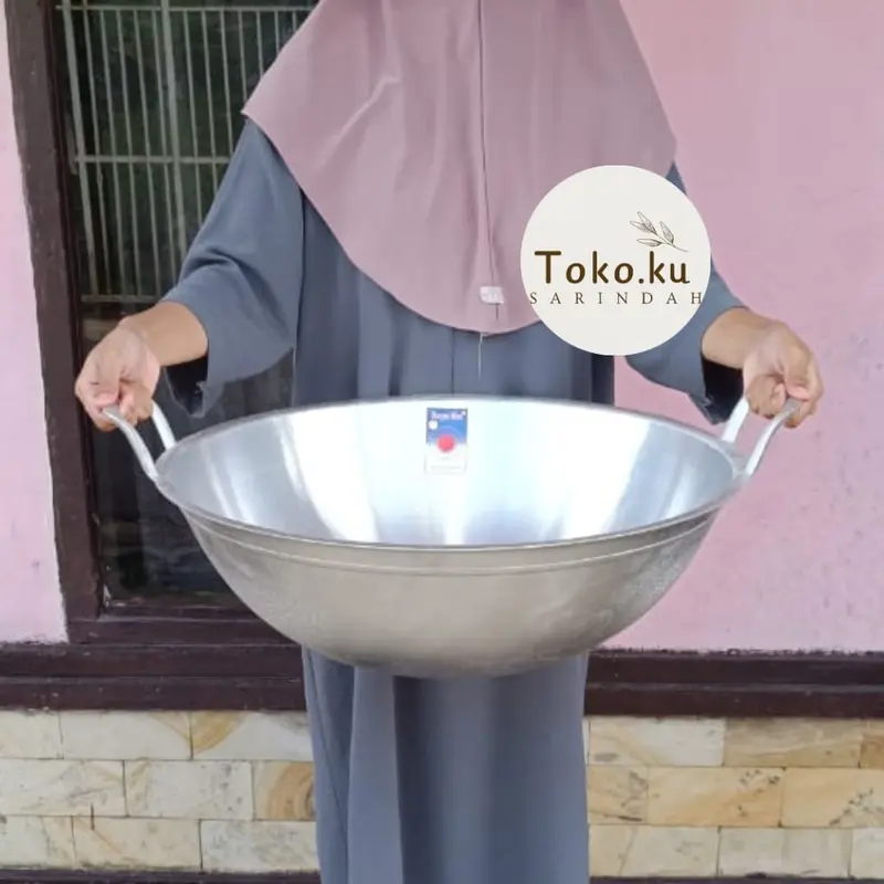 Wajan Cekung No 22 Kuali Jumbo Besar Diameter 50cm Wok pan Kuat Anti Pecah anti lengket 0