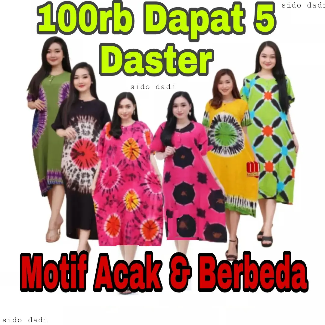 Daster murah 100 ribu dapat 5pcs daster pelangi daster wanita baju wanita daster kekinian daster remaja daster dewasa daster ibu-ibu Busui Ibu Rayon Bumil