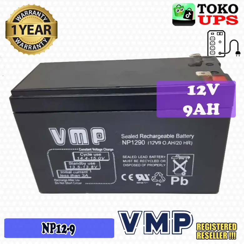Baterai UPS VMP 12V 9Ah VMP NP12-9 Battery UPS VRLA