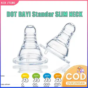 KOI STORE Dot bayi Bahan Botol Silikon untuk Botol Bayi Nipple Peristaltik Botol Susu Standar/ Bayi Standar Leher Bayi silikone teal peralatan bayi