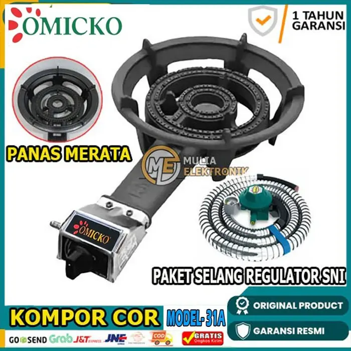 Kompor Cor Mata Api Seribu OMICKO 31A Kompor Industri OMICKO PAKET SELANG REGULATOR SNI