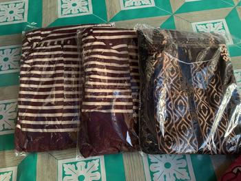 Product Review of Kaftan Miska by Daster Qu - Gamis Kaftan Lebaran Motif Batik Salur Encim Home Dress Kaftan Rayon from S**0 0