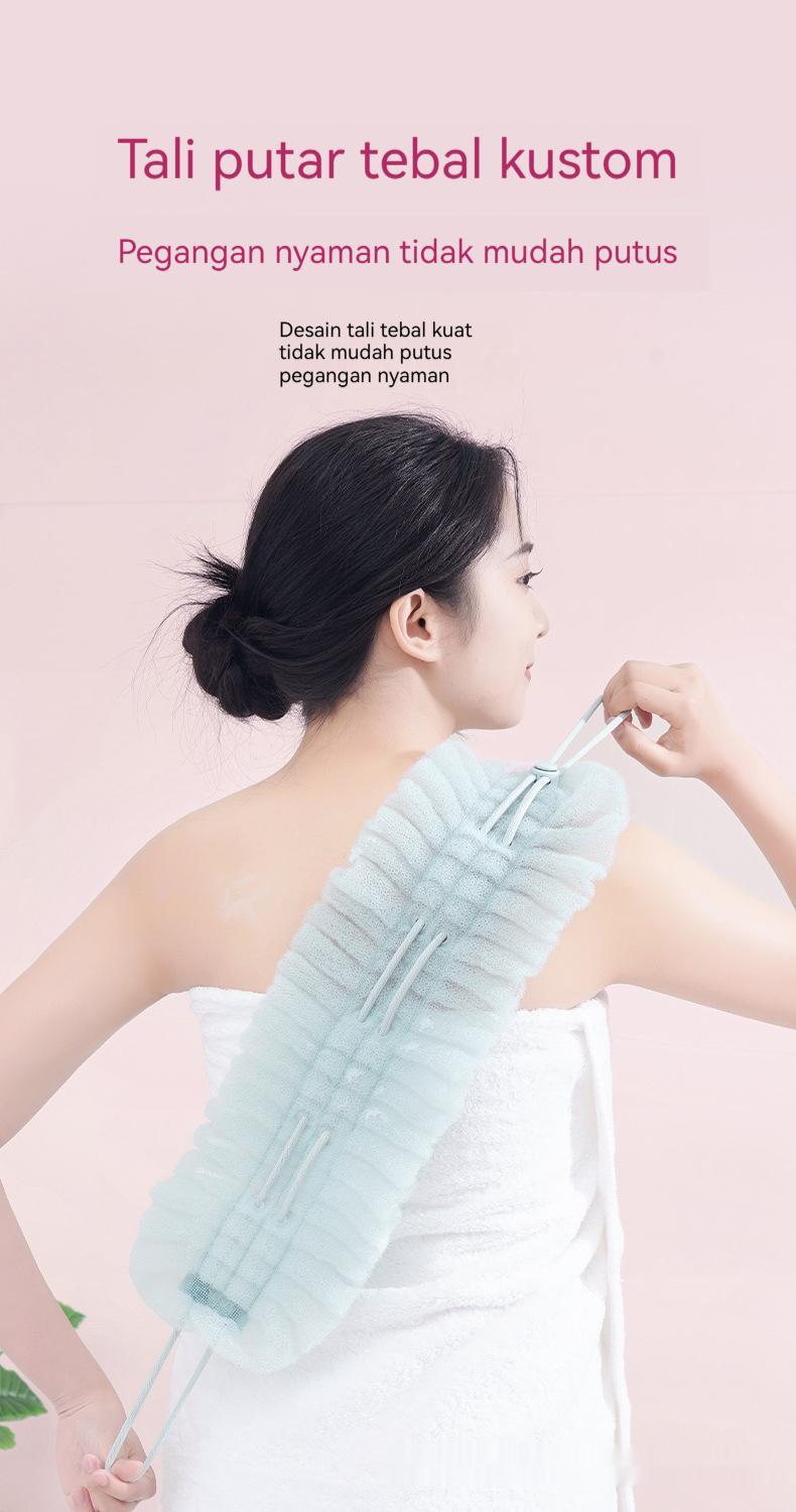 Bola mandi elastis, handuk mandi dua-dalam-satu yang dapat meregangkan punggung, handuk mandi bernilai tinggi untuk menghilangkan lumpur tanpa rasa sakit